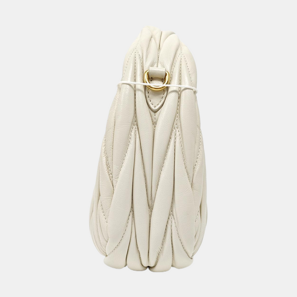 Wander Matelassé Mini Quilted Lambskin White