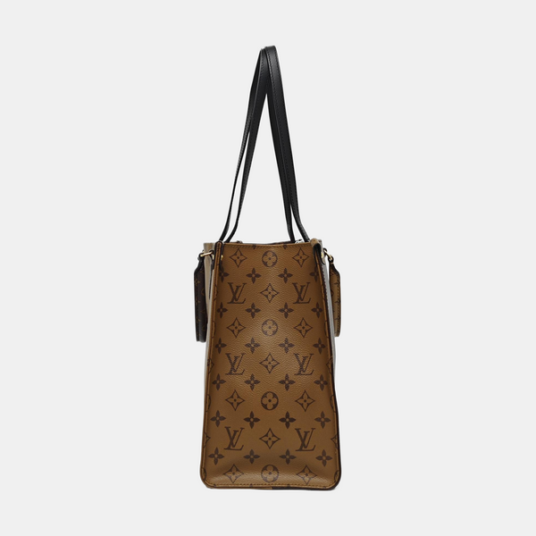 Authenticated pre-owned  ONTHEGO MM Monogram Coated Canvas Brown - Tote Bag at Looply
