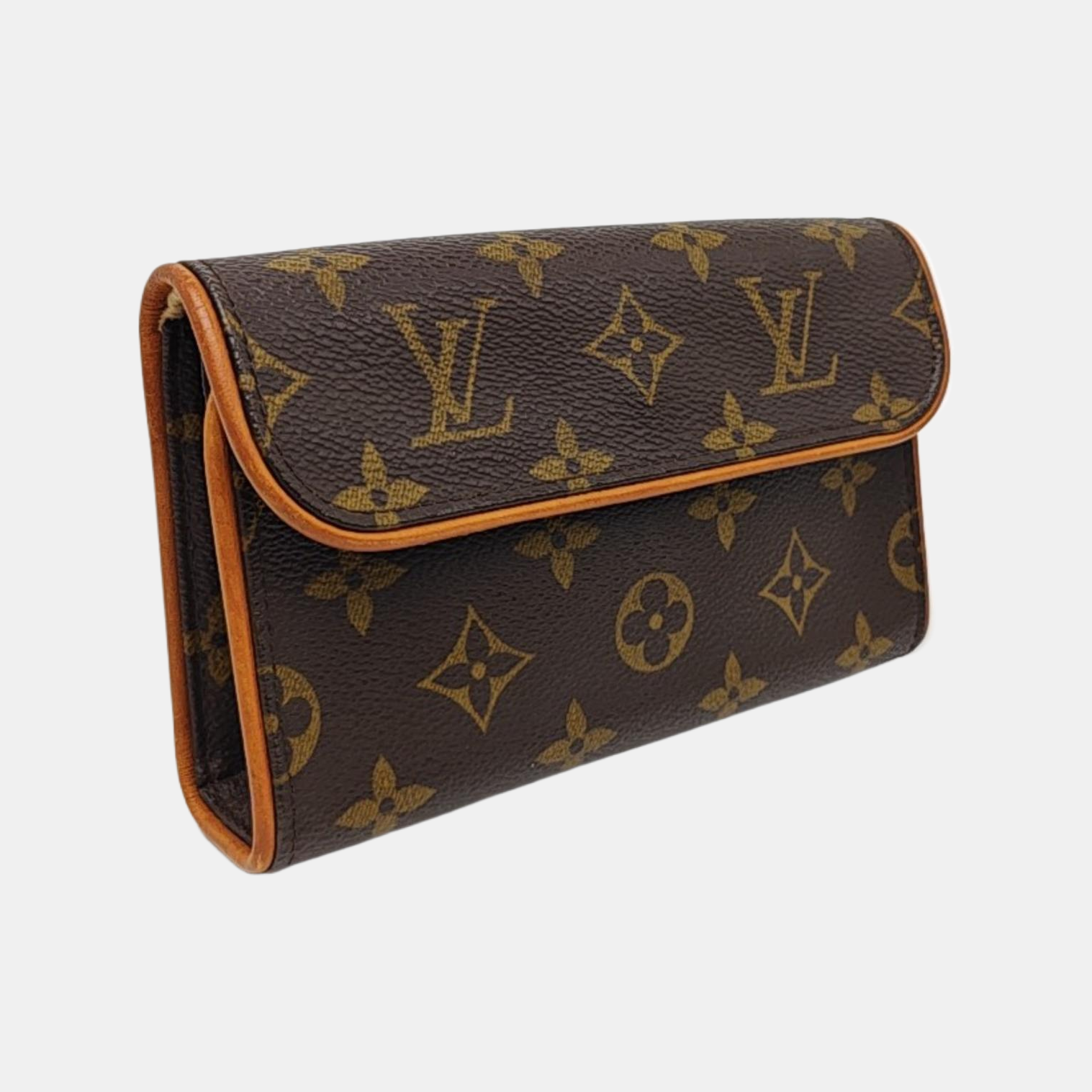 FLORENTINE Monogram Coated Canvas Brown