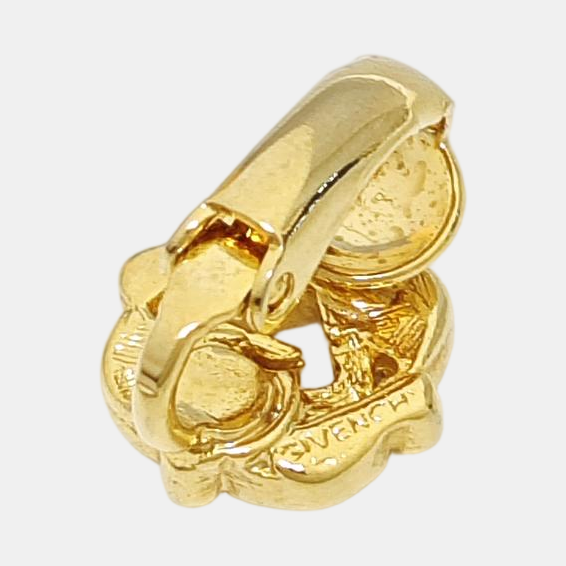 G Link Metal Gold Clip On Earrings