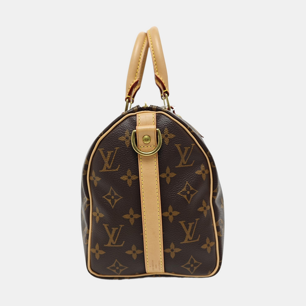 SPEEDY 25 Monogram Coated Canvas Brown