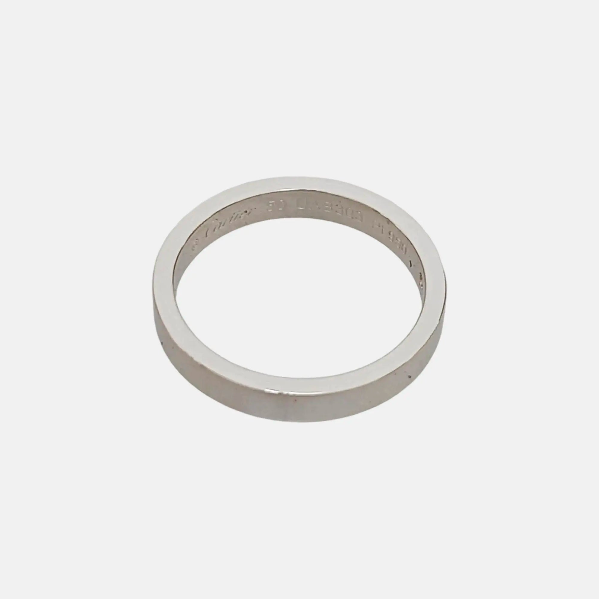 C DE CARTIER Platinum 950 Silver Ring EU 50