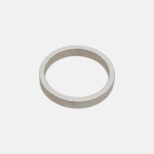 C DE CARTIER Platinum 950 Silver Ring EU 50