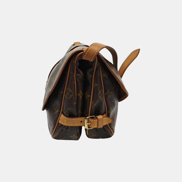 SAUMUR 30 Monogram Coated Canvas Brown