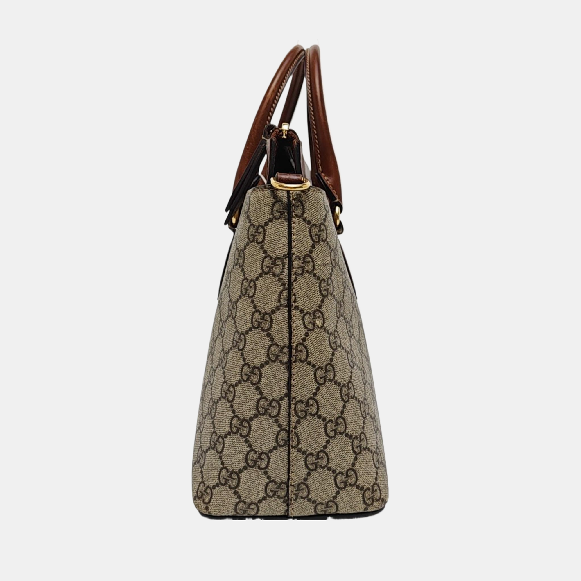 GG Blooms Monogram Coated Canvas Beige