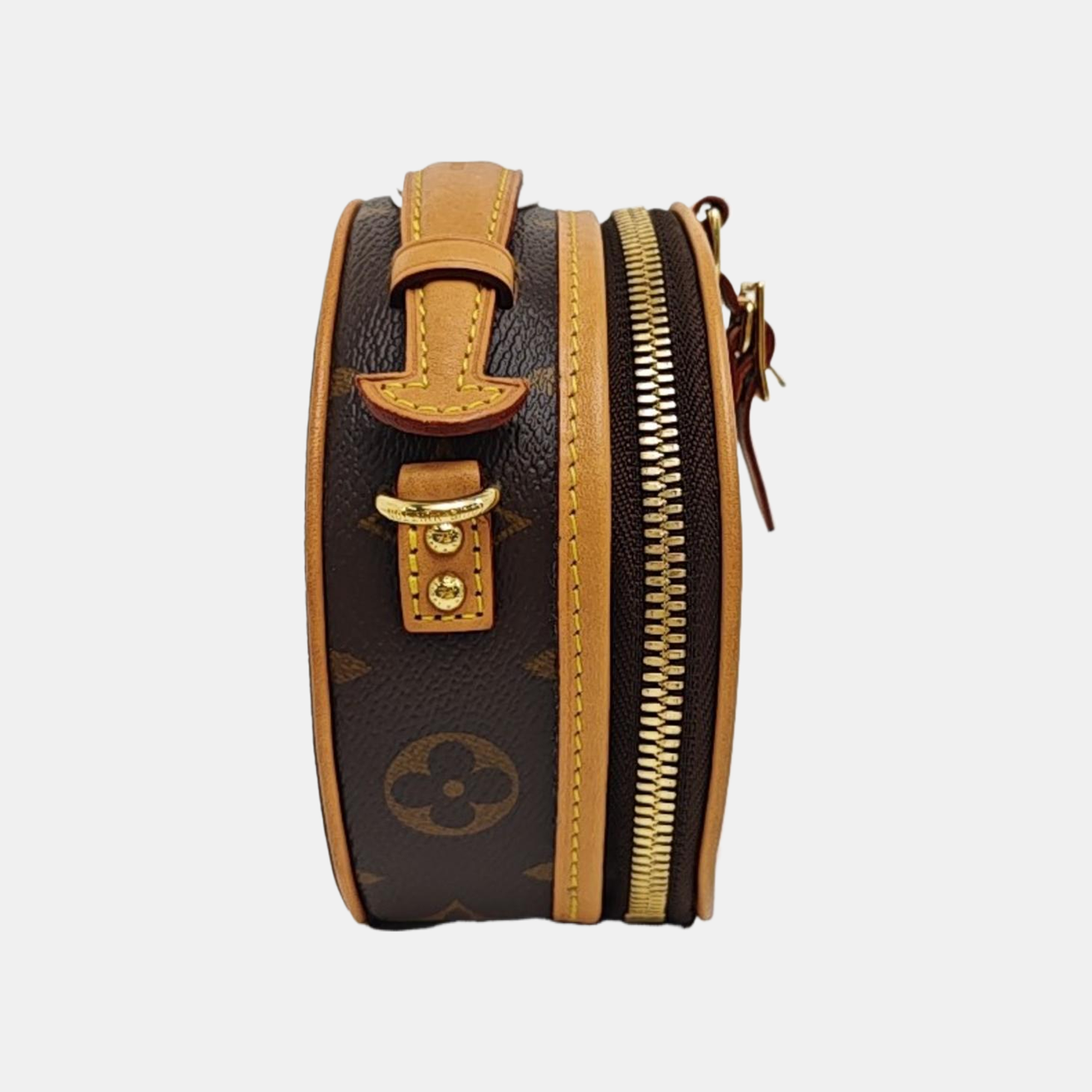BOITE CHAPEAU Mini Monogram Coated Canvas Brown