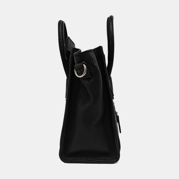 Authenticated pre-owned  LUGGAGE Nano Calfskin Black - Tote Bag at Looply