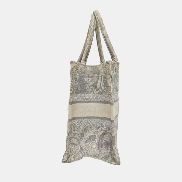 Book Tote Medium Canvas Gray