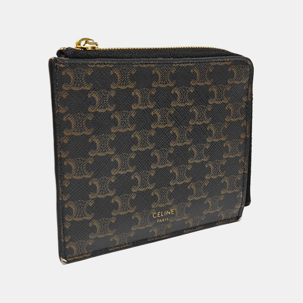 Coated Canvas Card Holder Black