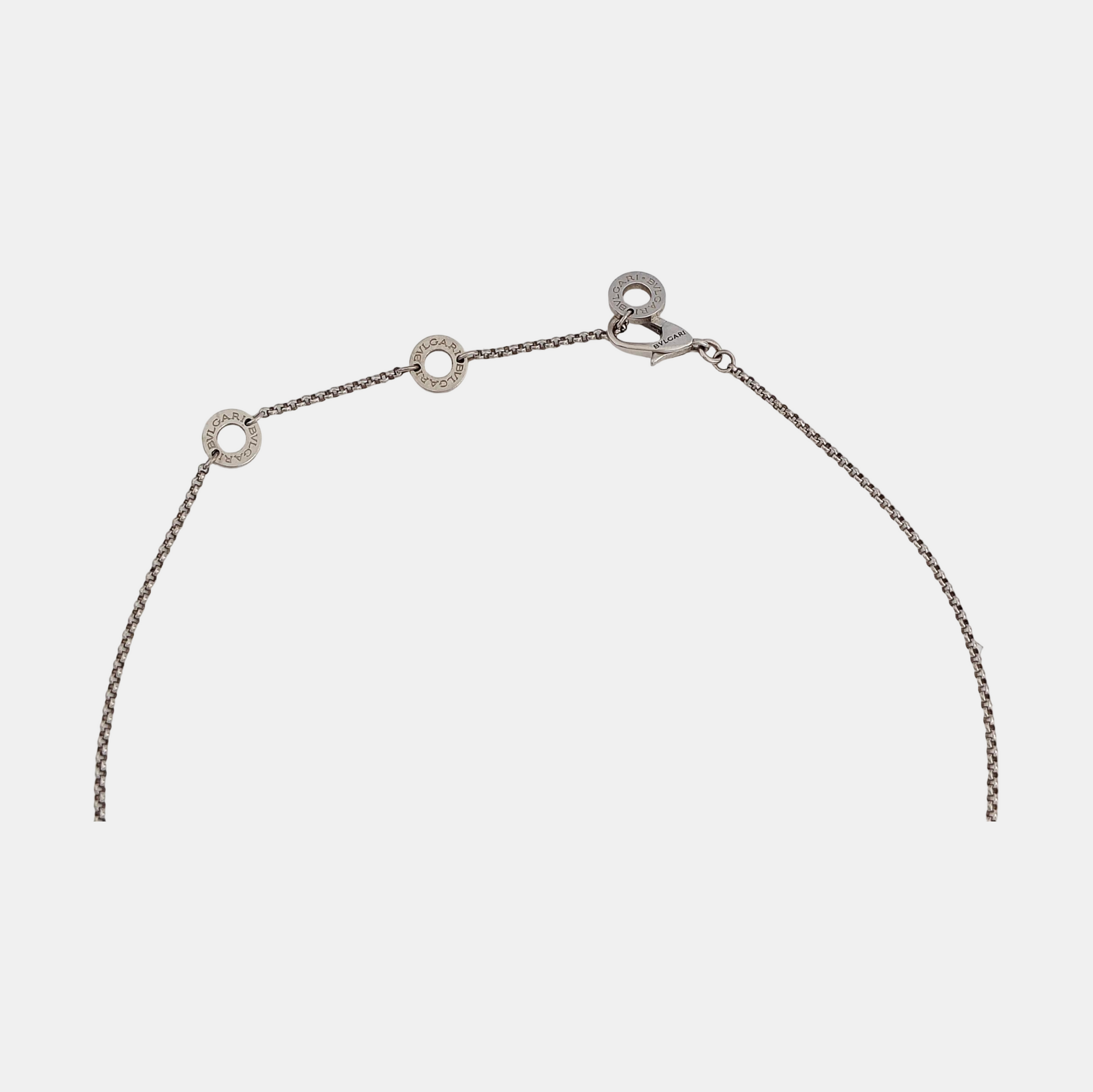B.ZERO1 18k White Gold Silver Necklace