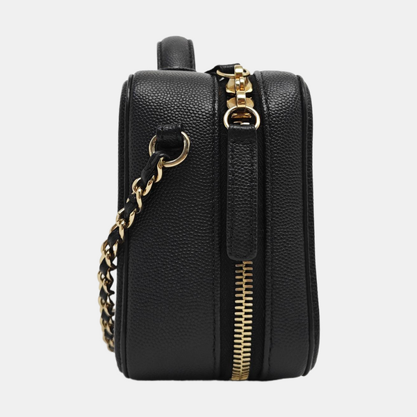 FILIGREE Small Quilted Grained Calfskin Black