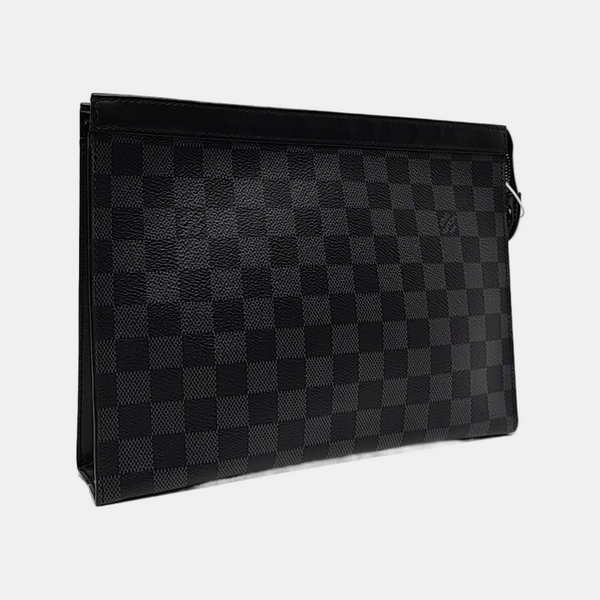 Pochette Voyag MM Damier Graphite Coated Canvas Gray