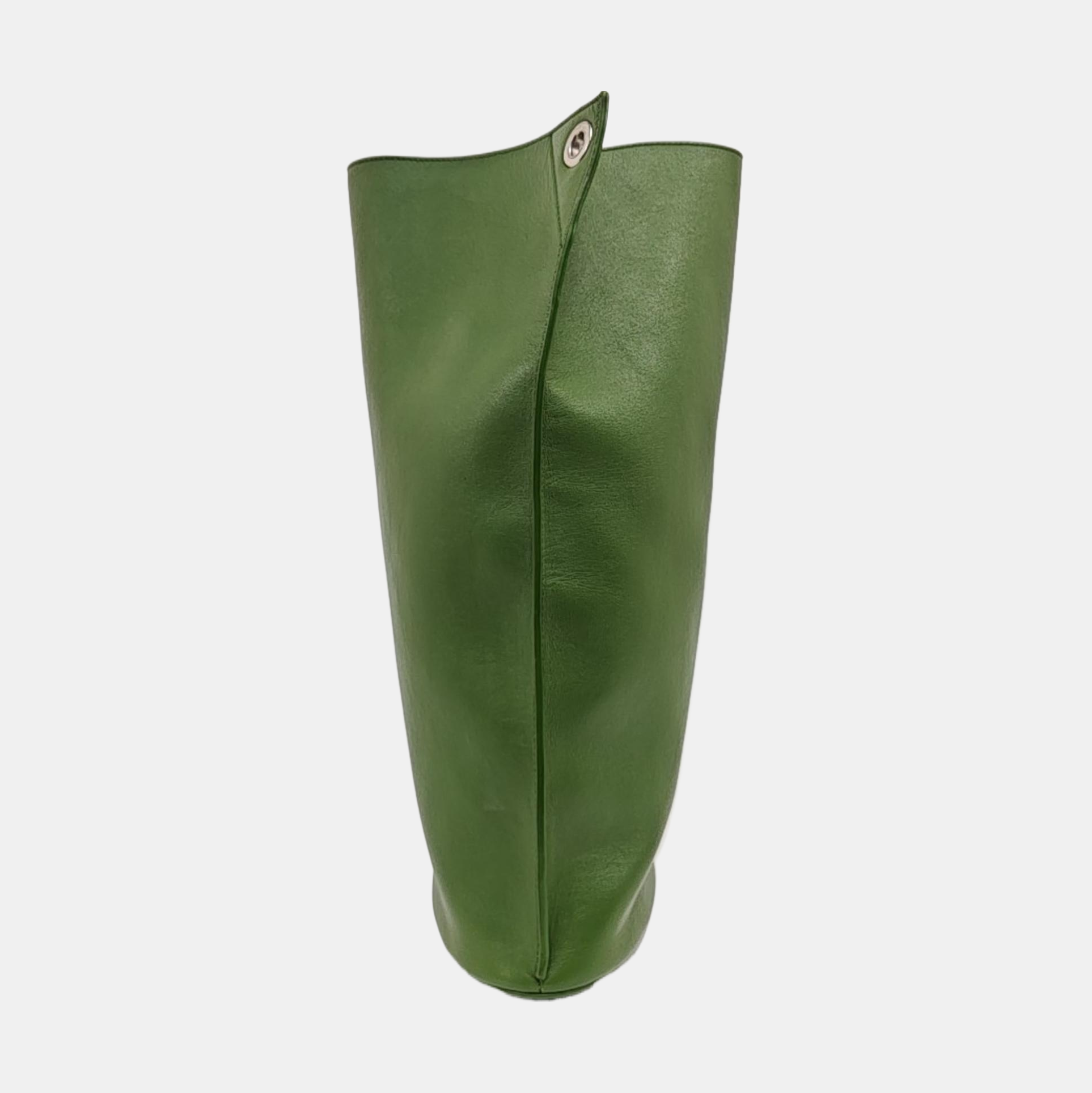 Calfskin Bucket Bag Green