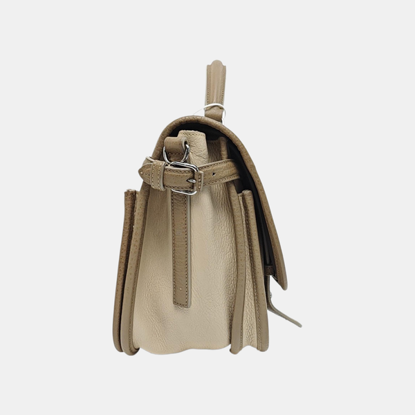 Calfskin Shoulder Bag Beige