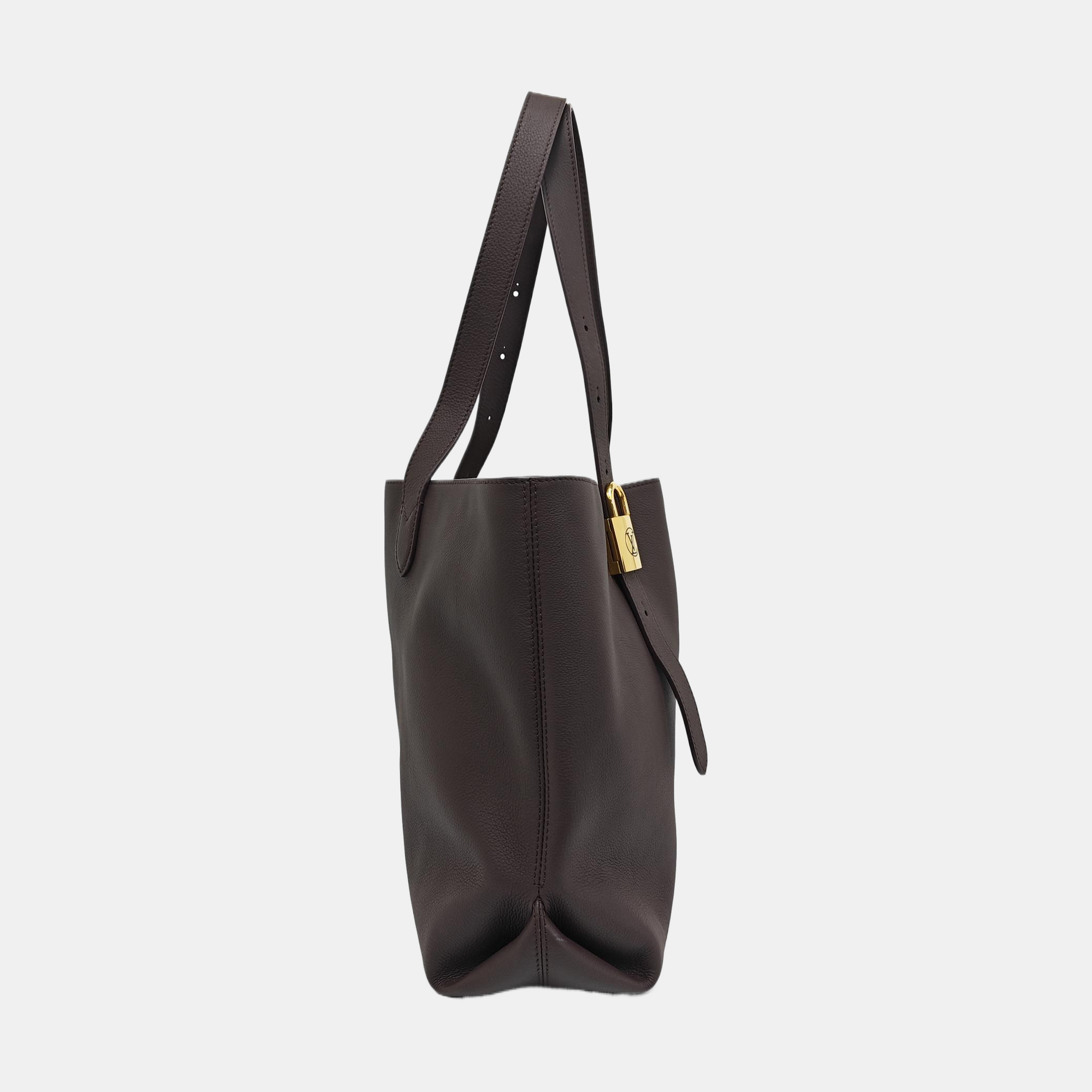 LOW KEY CABAS MM Calfskin Purple