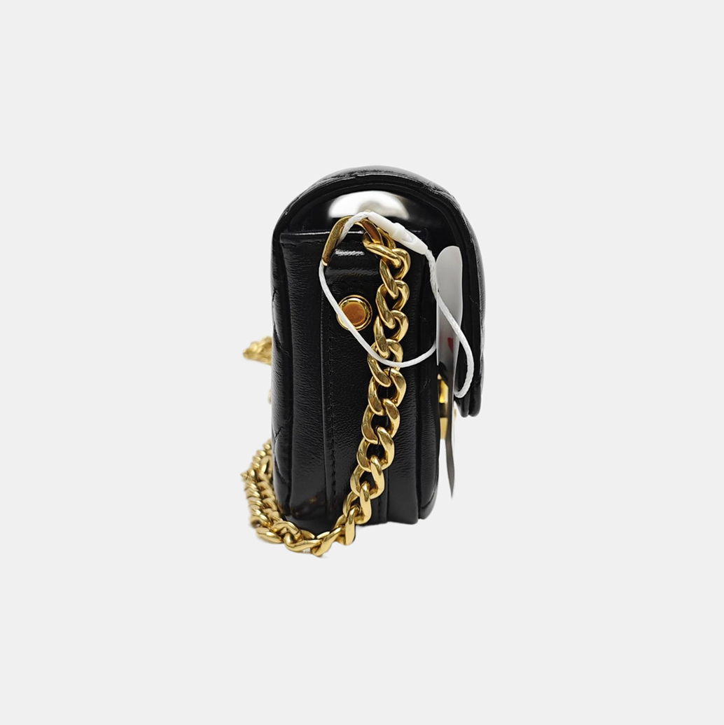 Quilted Lambskin Shoulder Bag Mini Black