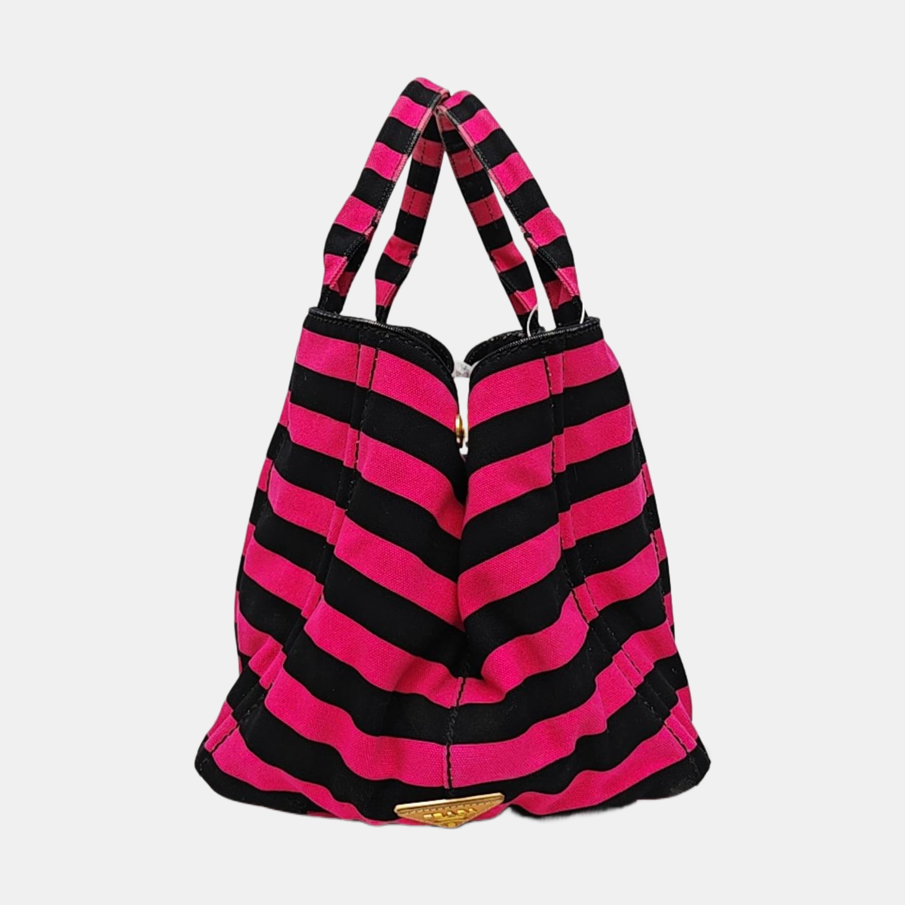 Quilted Canvas Tote Bag Multicolor
