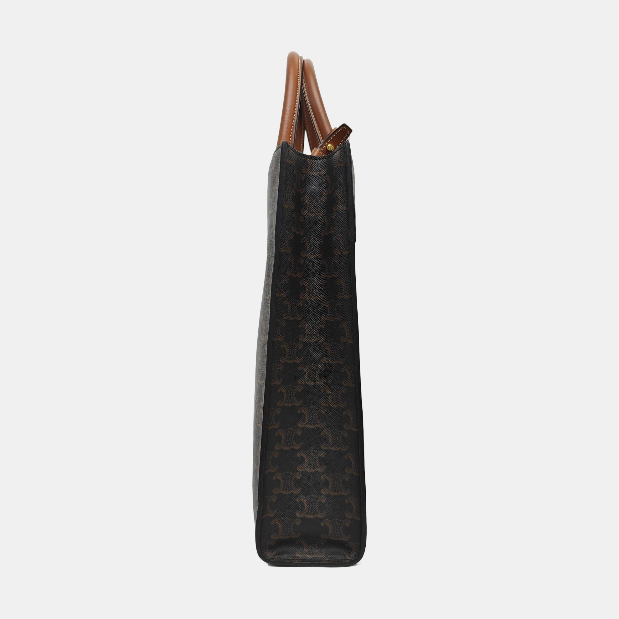 CABAS CELINE Small Coated Canvas Brown