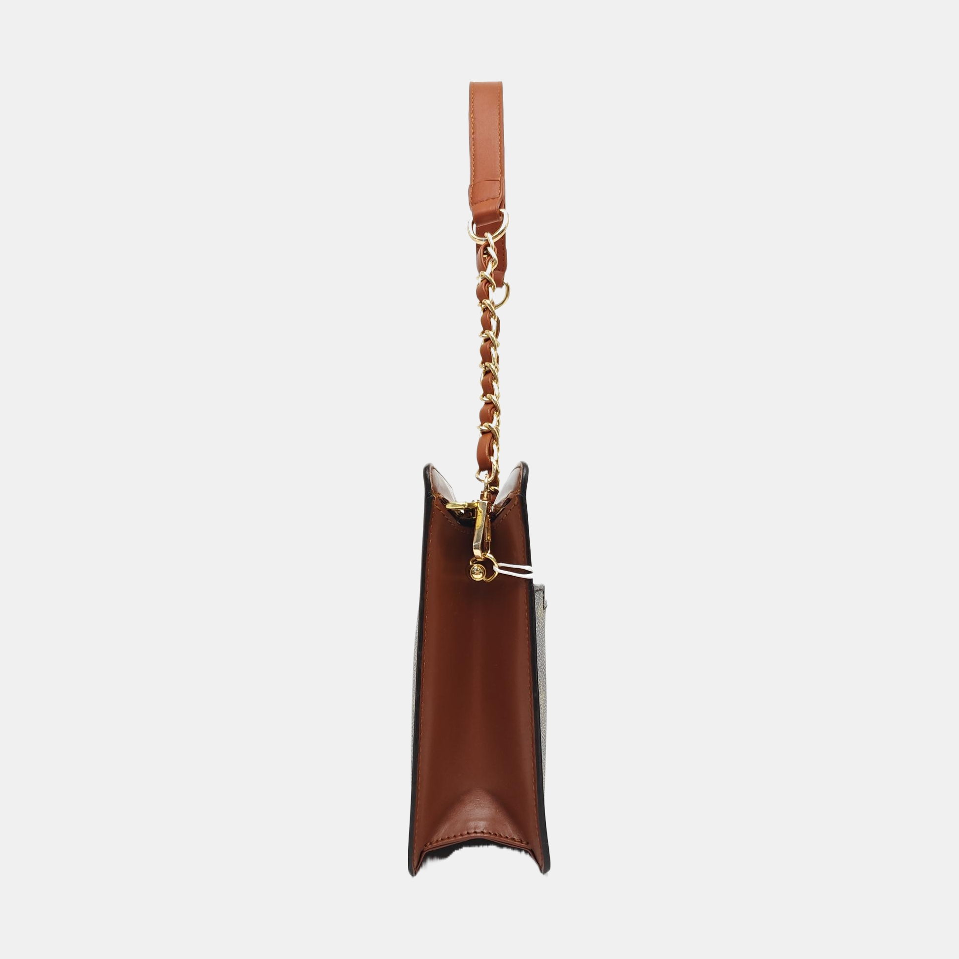 Monogram Coated Canvas Clutch Brown