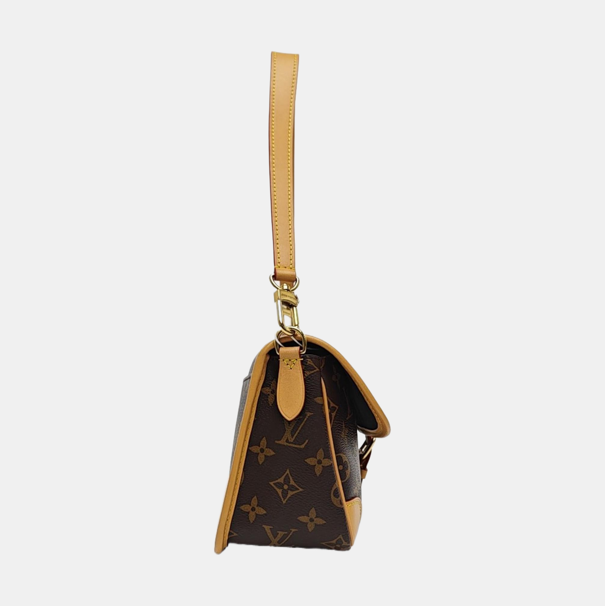 DIANE Monogram Coated Canvas Brown