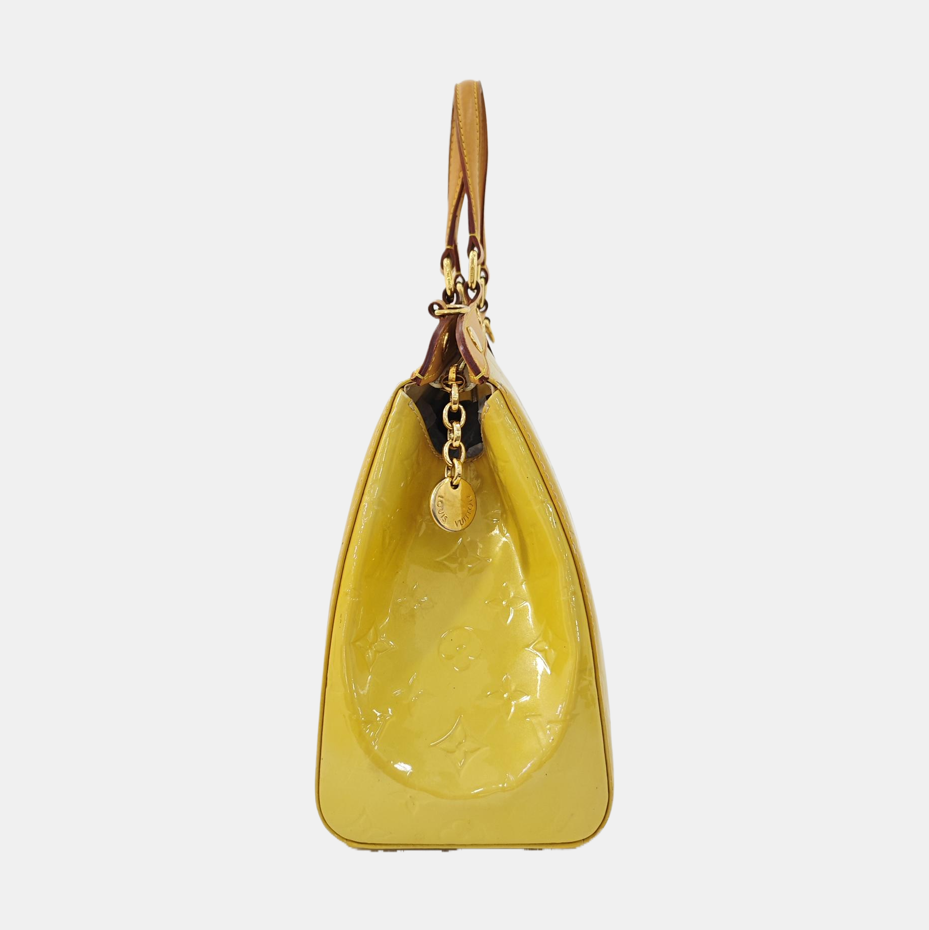 BREA MM Monogram Patent Leather Yellow