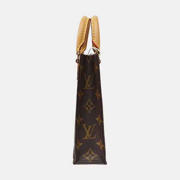 SAC PLAT Mini Monogram Coated Canvas Brown