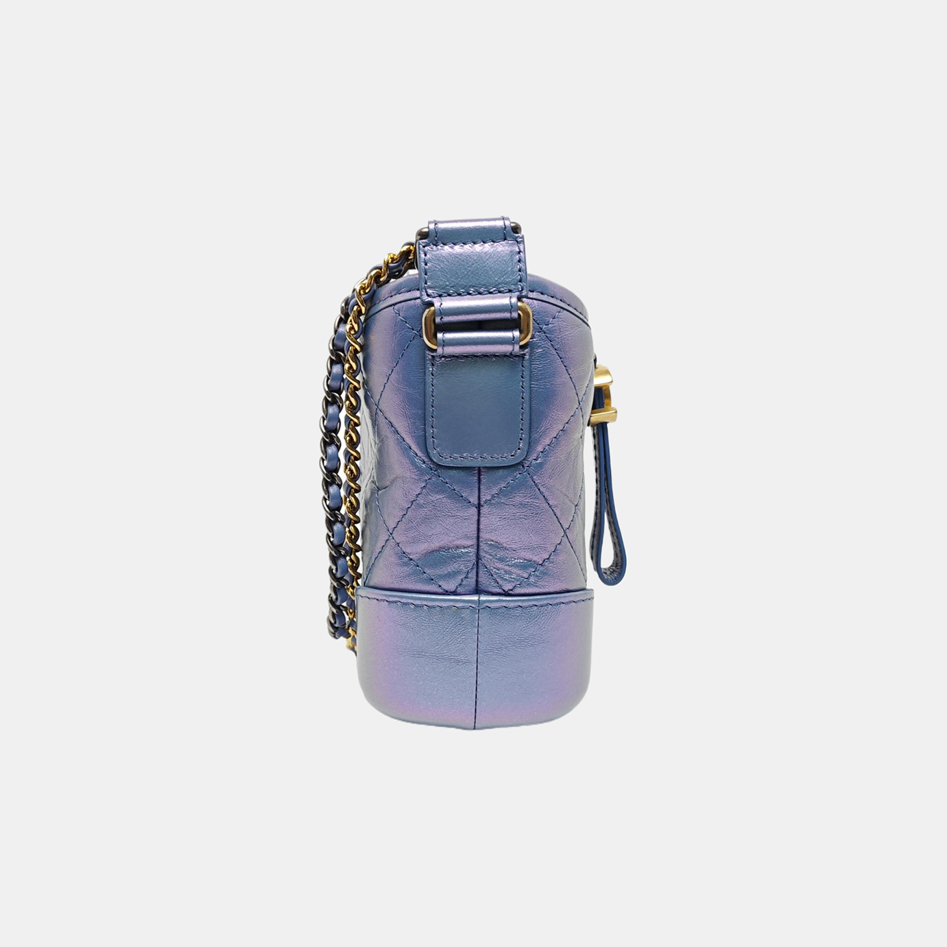 GABRIELLE Small Quilted Calfskin Metallic