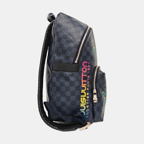 APOLLO Damier Coated Canvas Blue