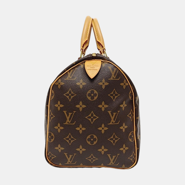 SPEEDY 30 Monogram Coated Canvas Brown