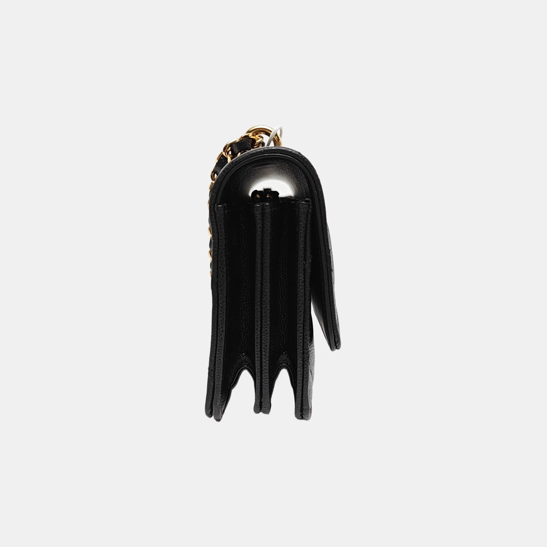 WOC Large Quilted Grained Calfskin Black