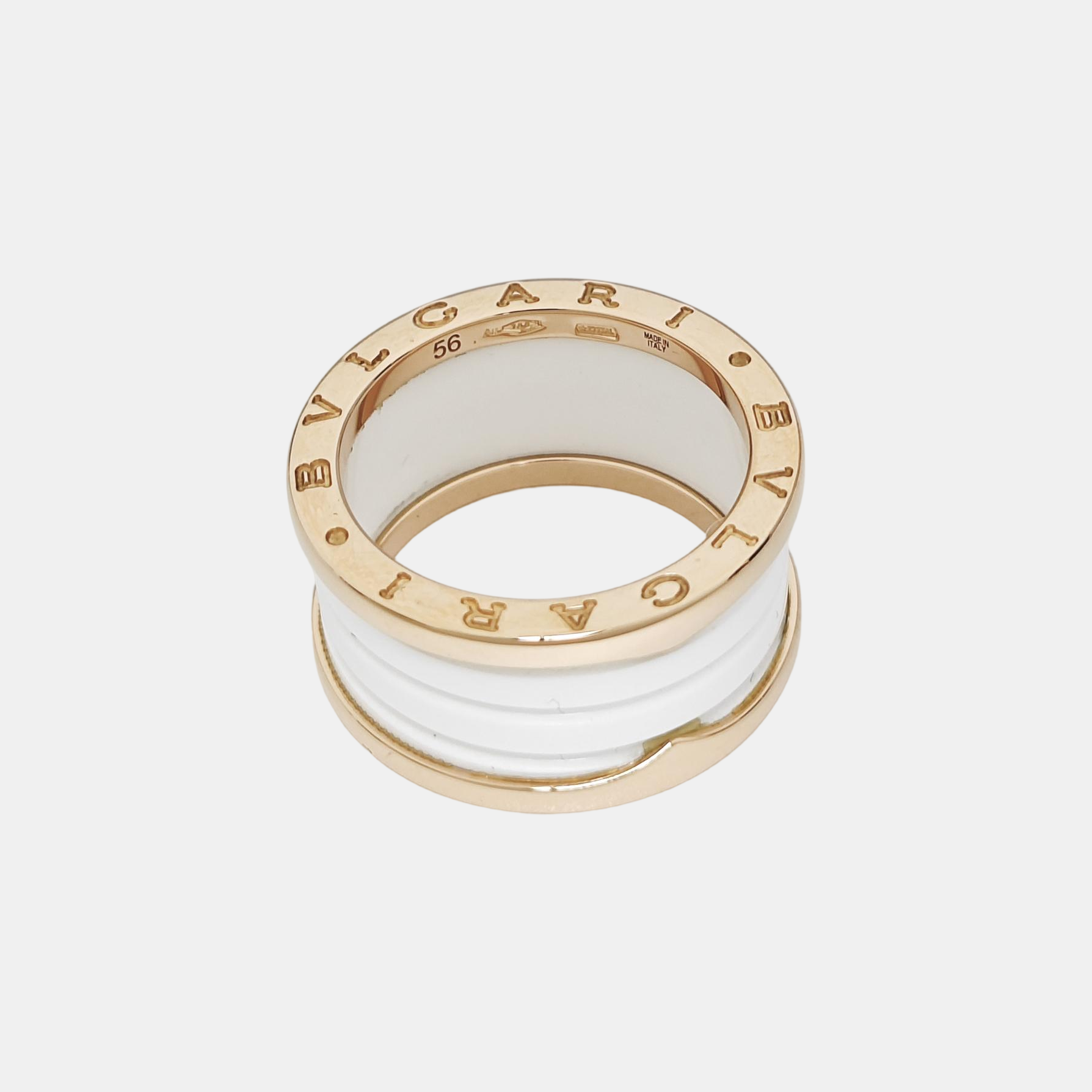 B.ZERO1 18k Rose Gold Ring EU 56