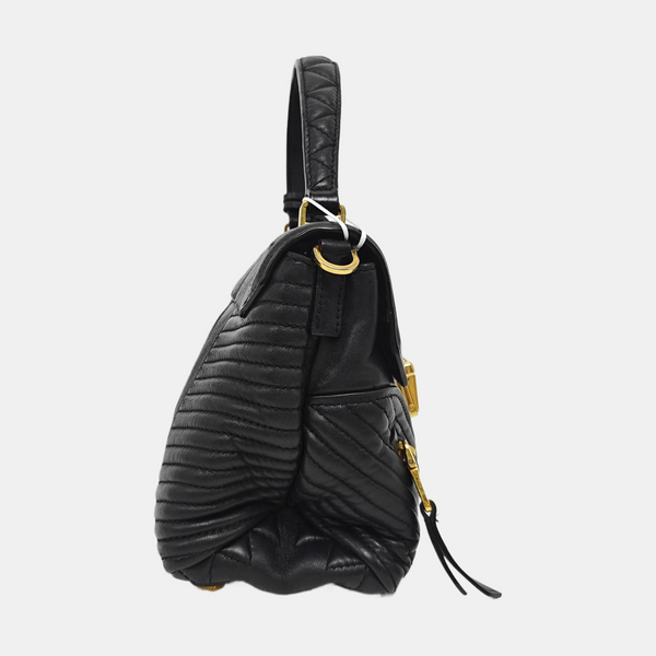 Dahlia Quilted Lambskin Black