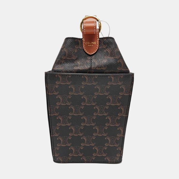 Coated Canvas Bucket Bag Brown