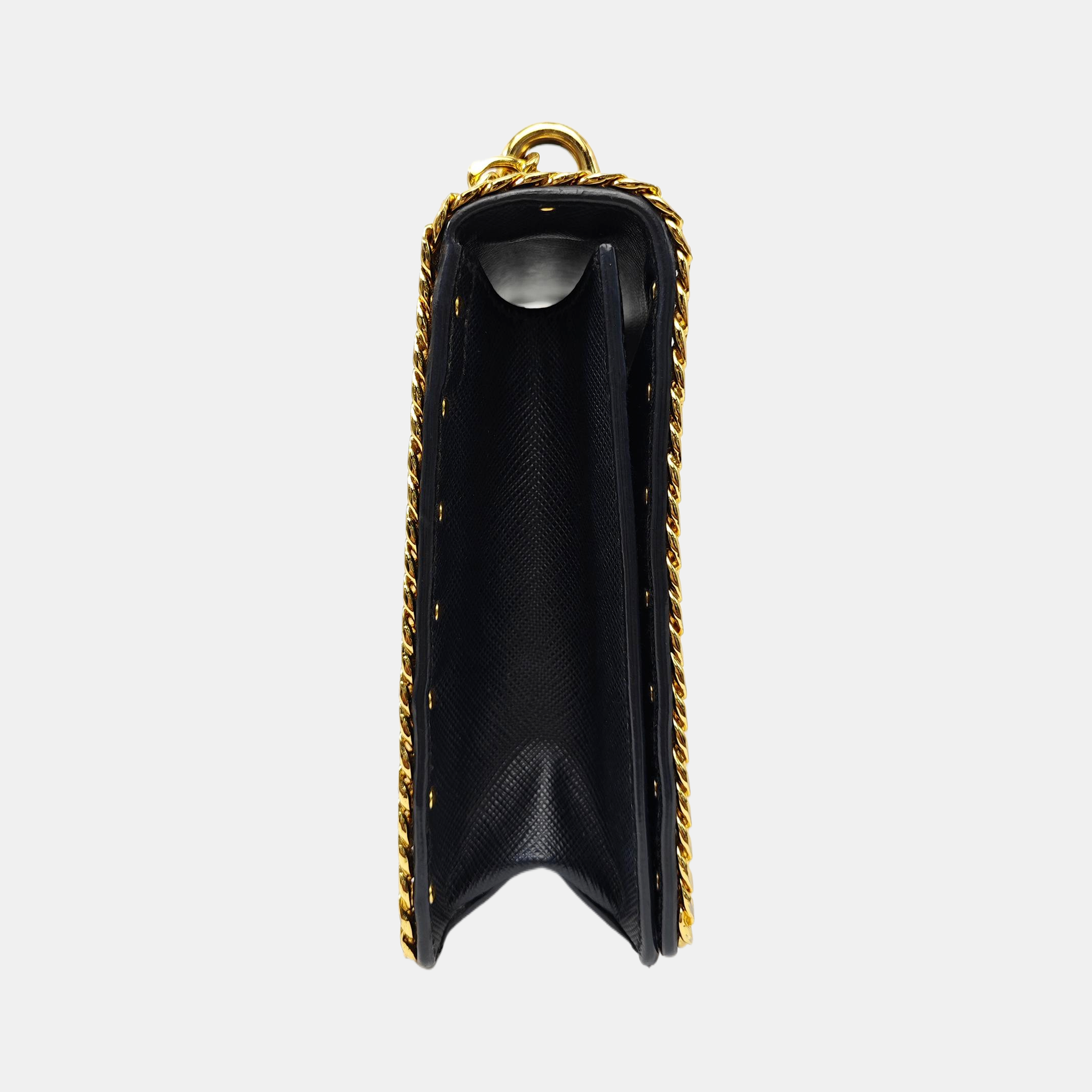 Saffiano Calfskin Shoulder Bag Black