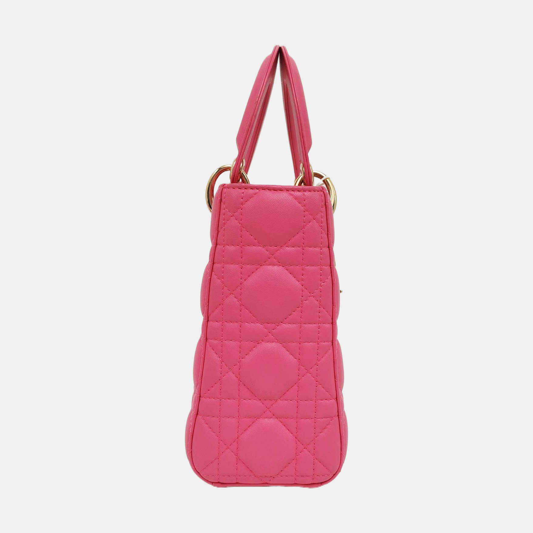 Authenticated pre-owned  Lady Dior Small Cannage Lambskin Pink - Tote Bag at Looply