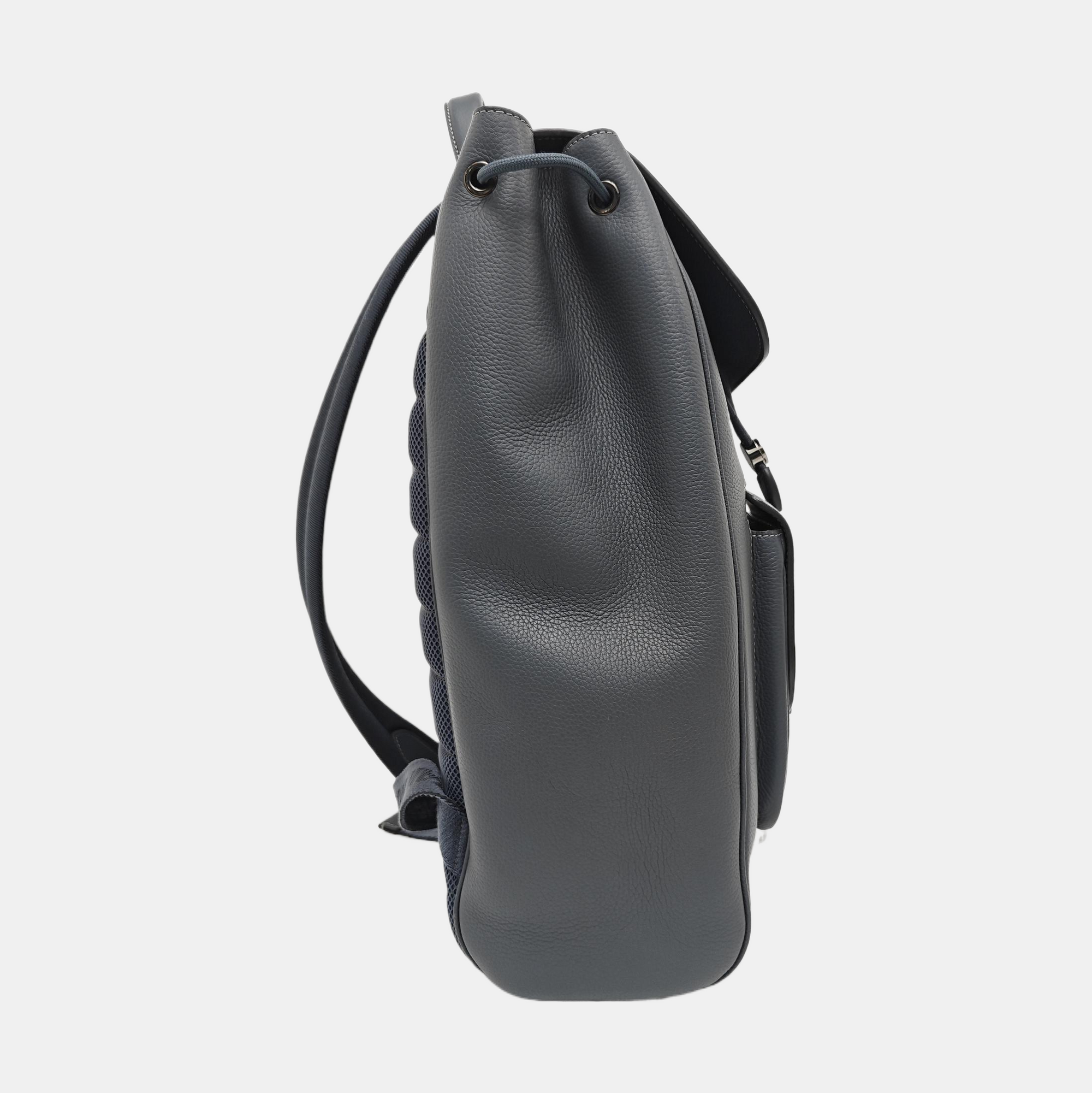Saddle Medium Calfskin Gray