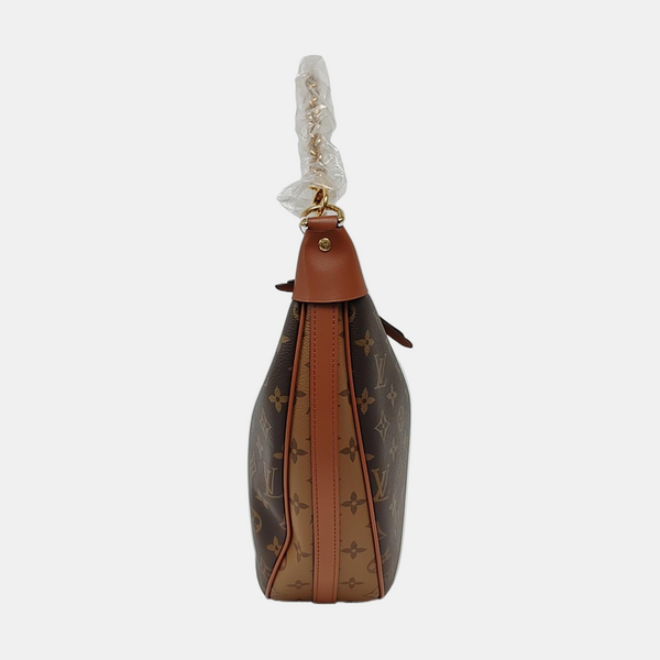 LOOP HOBO Monogram Coated Canvas Brown