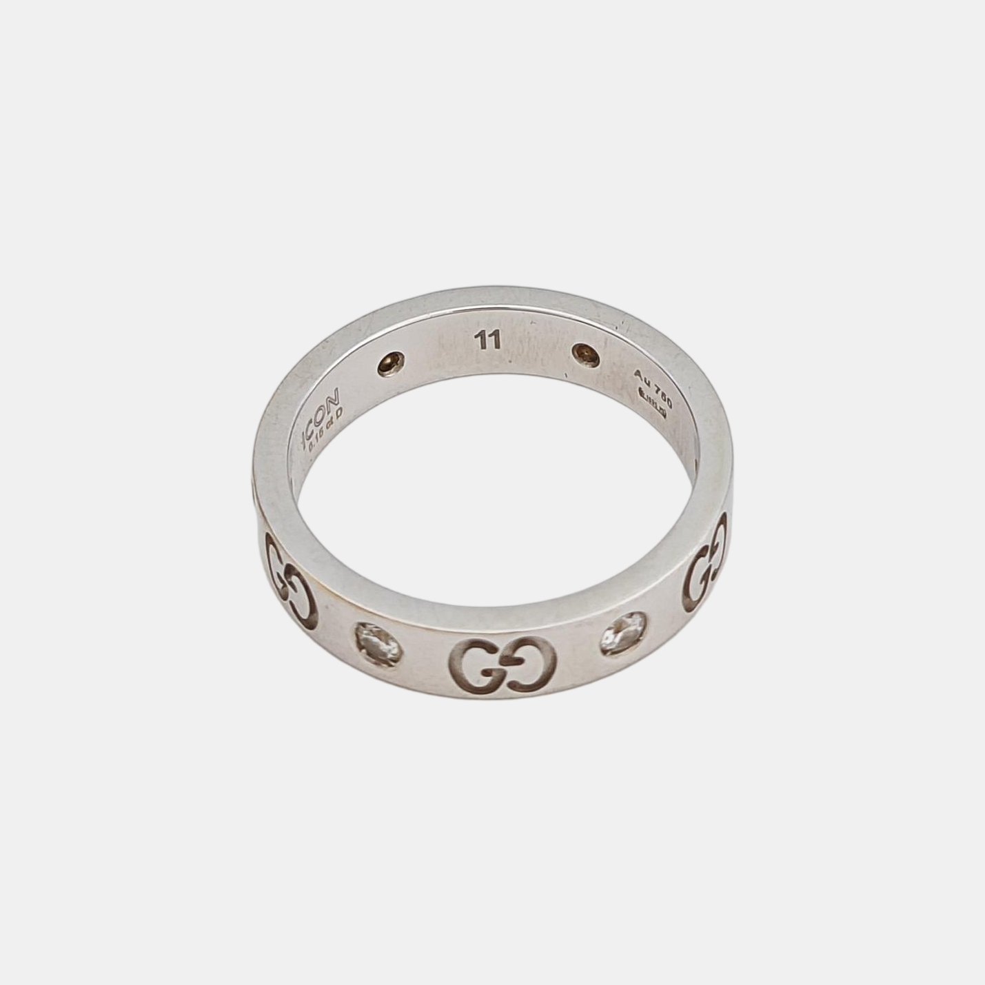 Icon 18k White Gold Silver Ring HK 11
