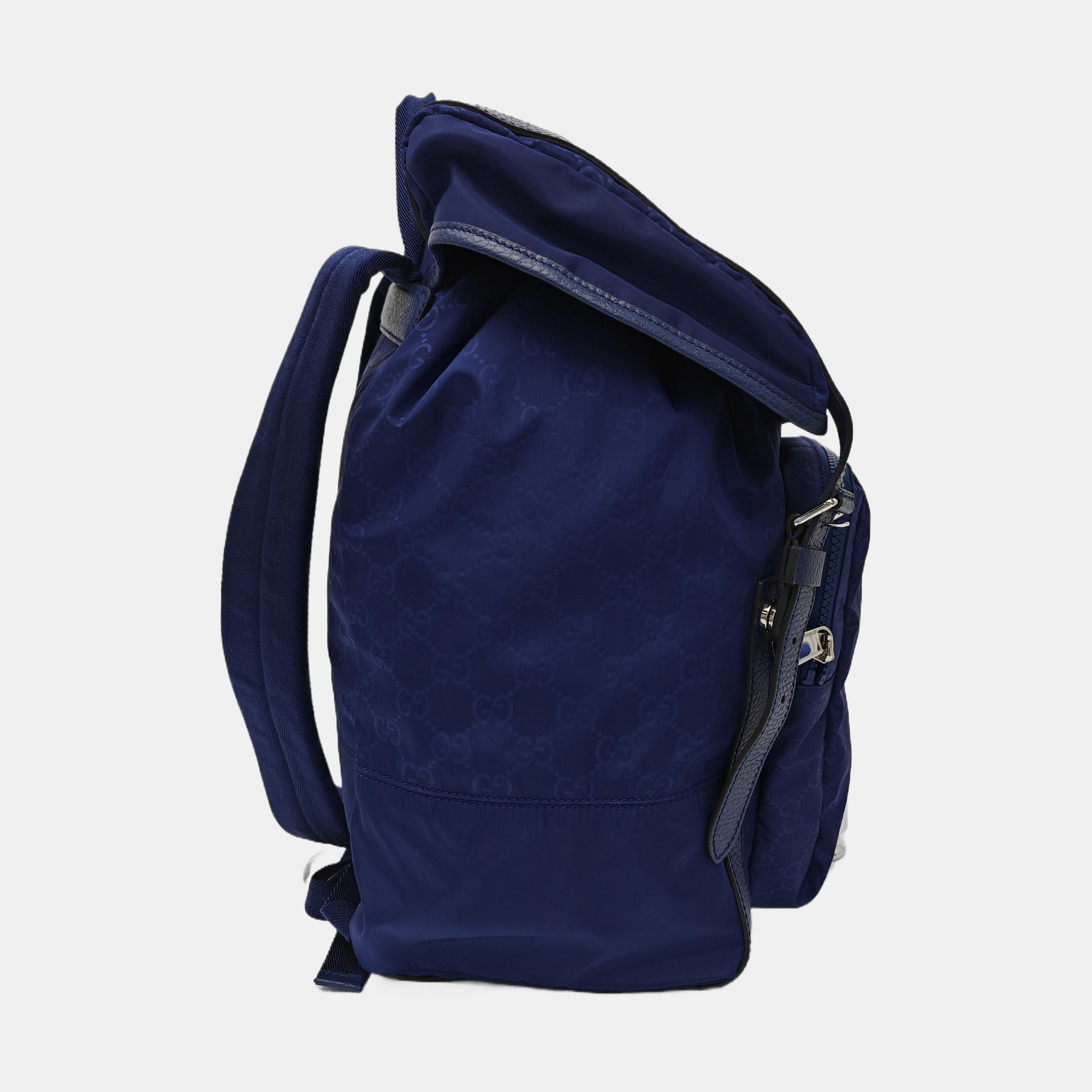 Monogram Nylon Backpack Blue