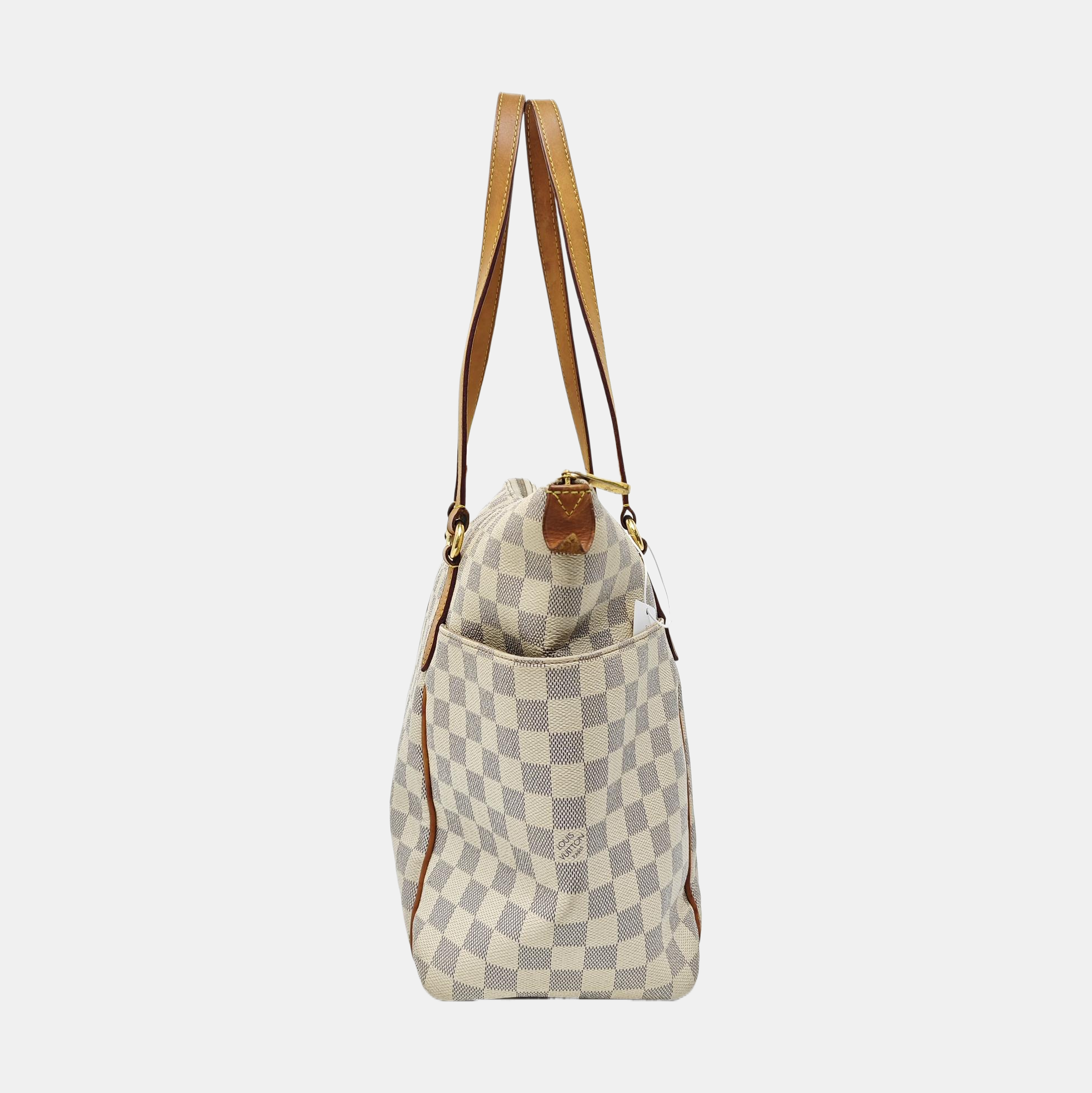 TOTALLY MM Damier Azur Coated Canvas White