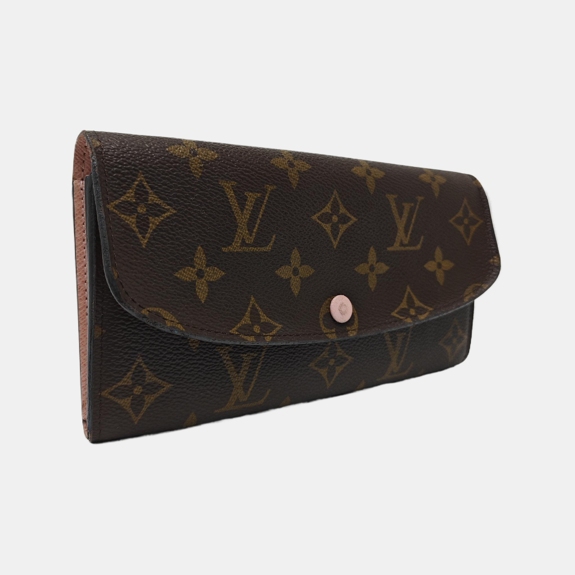 EMILIE Monogram Coated Canvas Brown Wallet