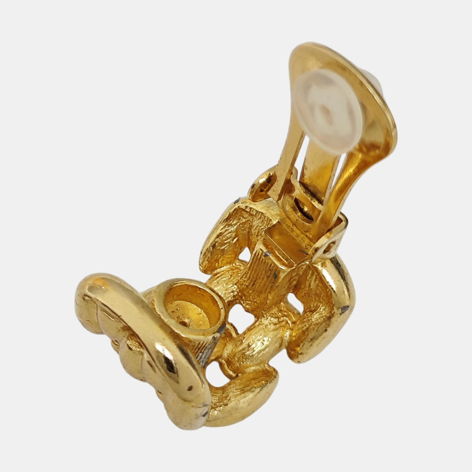 Metal Gold Clip On Earrings