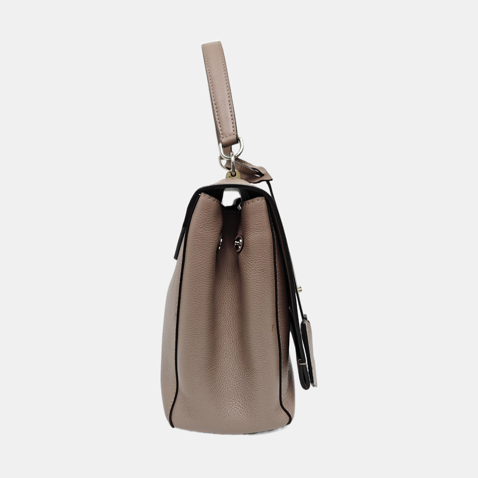 Authenticated pre-owned  LOCKME Calfskin Gray - Shoulder Bag at Looply