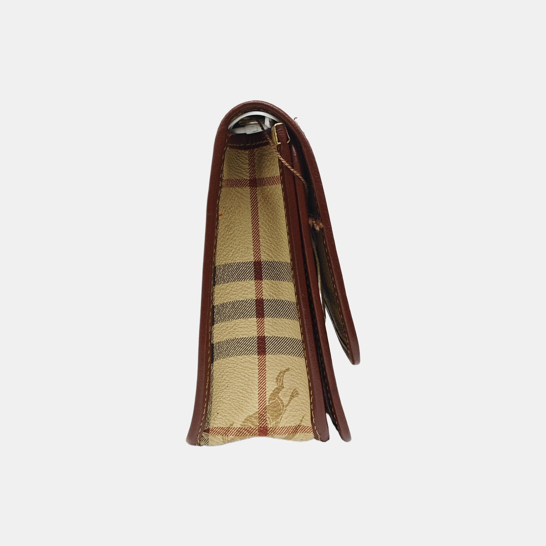 Coated Canvas Shoulder Bag Brown