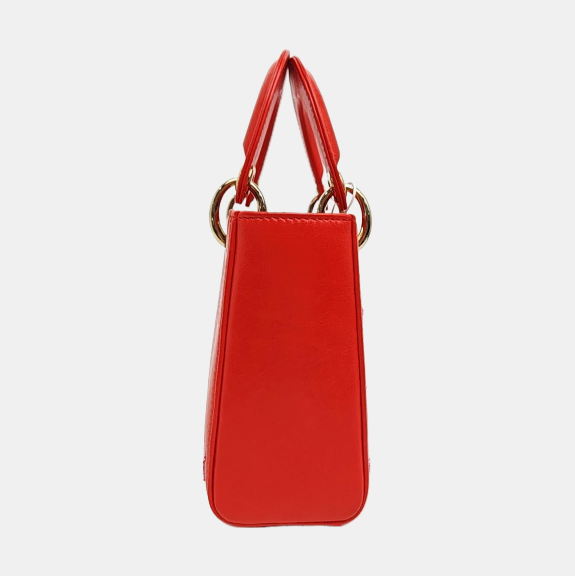 Lady Dior Mini Lambskin Red