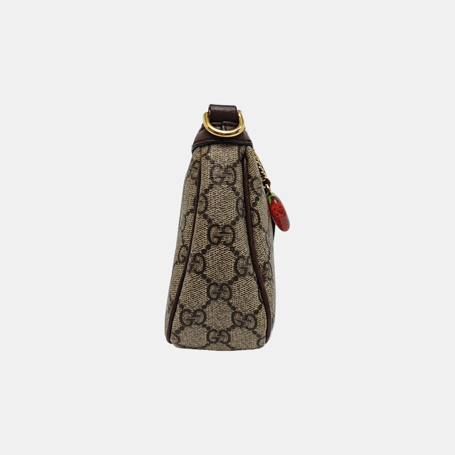 Ophidia Small Monogram Coated Canvas Beige