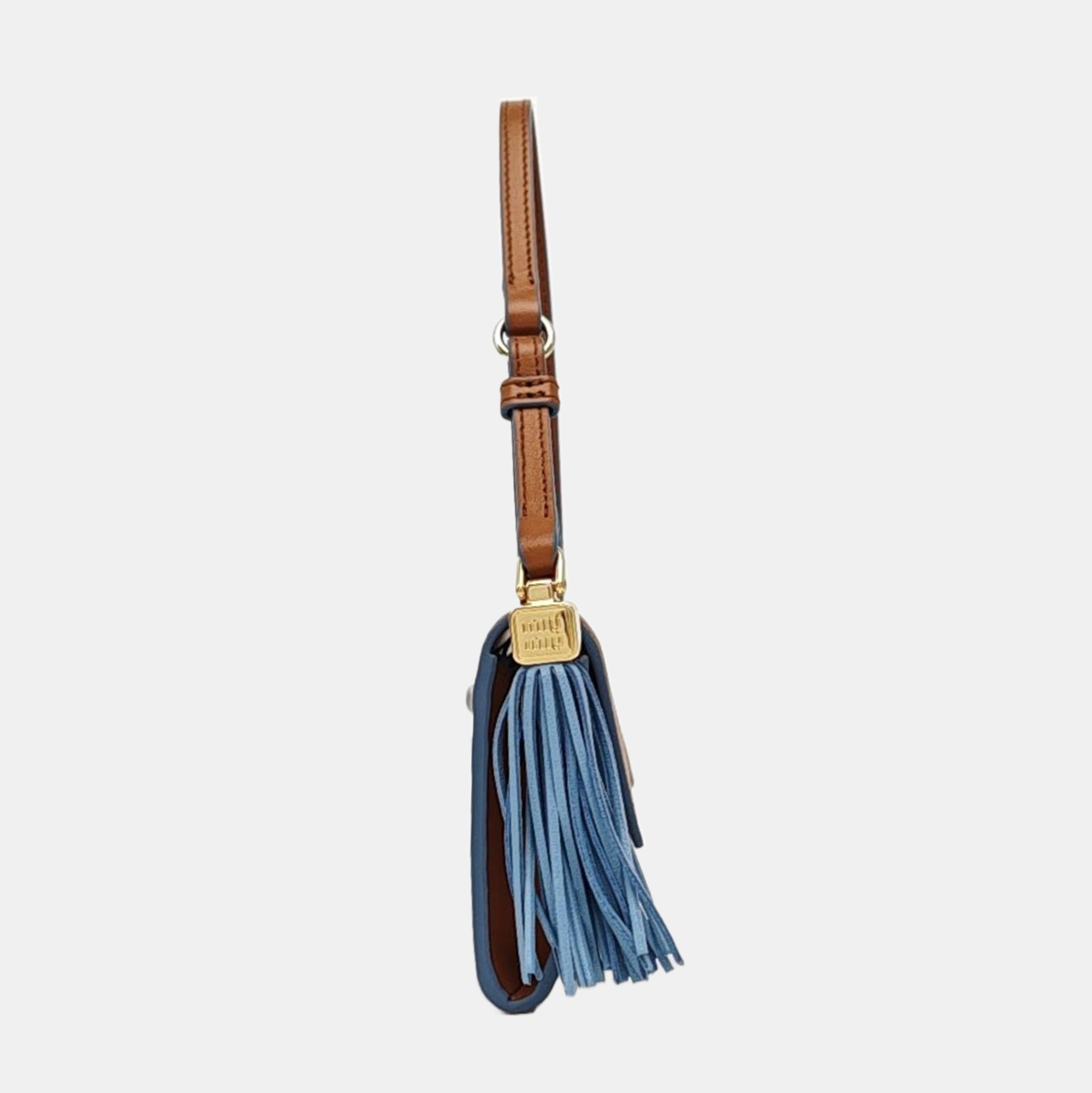 Calfskin Top Handle Bag Brown