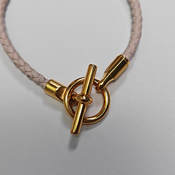 Leather Pink Bangle