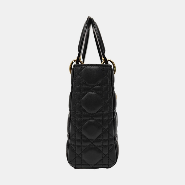 Lady Dior Small Cannage Lambskin Black
