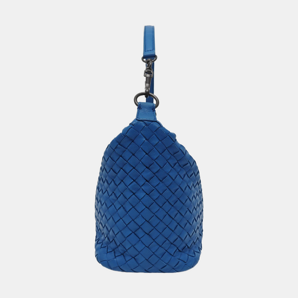 Lambskin Top Handle Bag Blue